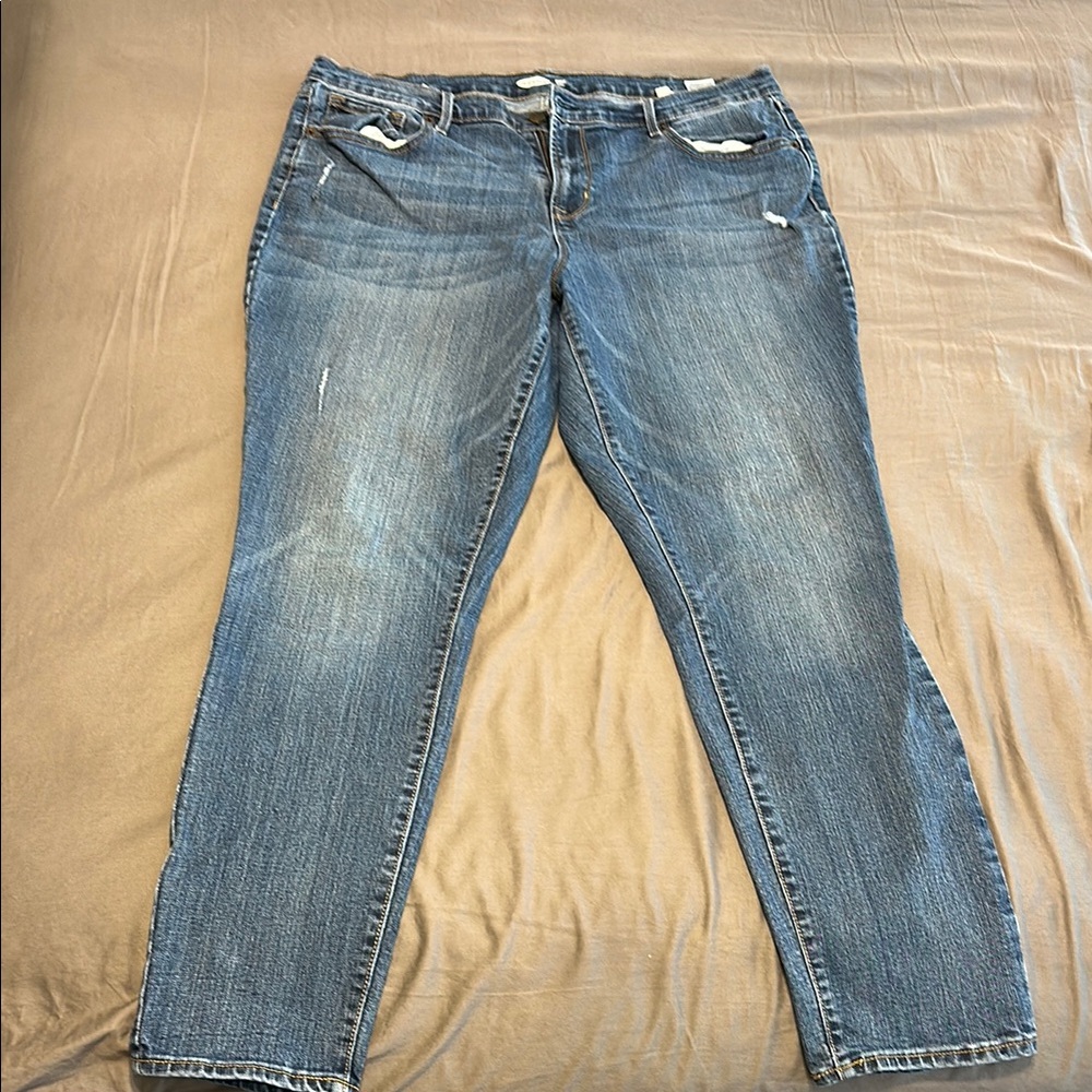 Old Navy Blue Straight Leg Jeans Classic Style